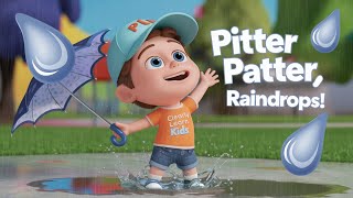 Pitter Patter Raindrops  Fun Kids Rain Rhyme amp Song  Clearly Learn Kids [upl. by Lacim]