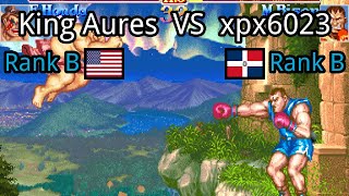 Super Street Fighter II X Grand Master Challenge King Aures US Rank B vs xpx6023 DO Rank B [upl. by Adianez]