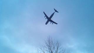 C5 Galaxy TF39 AFC Championship New England Patriots Flyover [upl. by Reinhardt]