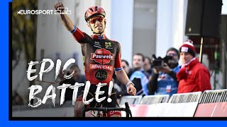 EPIC BATTLE 😍  Mens UCI CycloCross World Cup  Eurosport  Highlights [upl. by Nylirej]