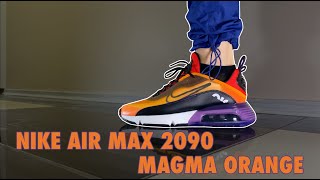 Nike Air Max 2090  Magma Orange  Unboxing Close Up Look amp On Feet Review [upl. by Savdeep]