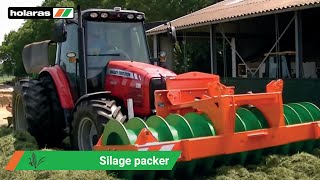 Holaras  JUMBO  STEGO 300 Kuilwals  Silowalze  Silage Packer [upl. by Enylhsa319]