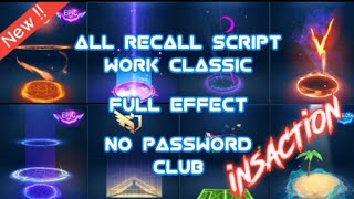 ALL RECALL SCRIPT IN CLASSIC RECALL  NO PASSWORD  MLBB [upl. by Rodama690]