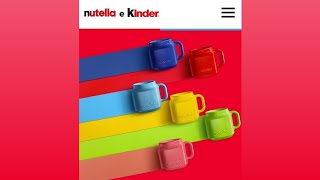 NUTELLA E KINDER  6 TAZZINE COLORATE  PREMIO CERTO [upl. by Orsola]