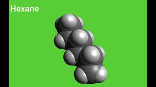 Hexane  3D structure organic molecules [upl. by Mena]