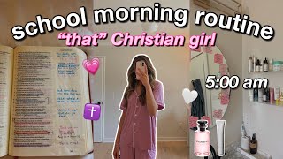 5AM quotTHATquot CHRISTIAN GIRL SCHOOL MORNING ROUTINE ✨💗🦋🤍✝️🌸 [upl. by Leff]