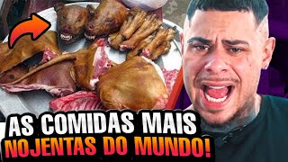 REAGINDO AS COMIDAS MAIS NOJENTAS DO MUNDO  LEO STRONDA [upl. by Solitta]