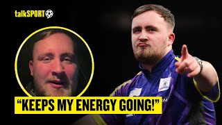 quotSOME SQUASHIES amp A BOOSTquot Luke Littler REVEALS His Break Routine During Darts Grand Slam Final [upl. by Oizirbaf]