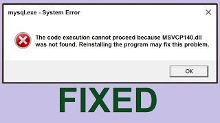 Fix Error MSVCP140dll is Missing [upl. by Yelnats618]