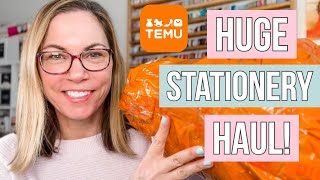 HUGE TEMU HAUL 😱 Honest Review  Inexpensive Planner amp Stationery Supplies  Pens Stickers amp More [upl. by Isadora]