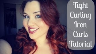 Tight Curls with Curling Iron Tutorial [upl. by Gusella]