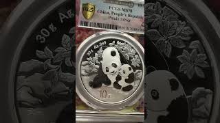 ONZA Panda Chino 2024 10 yuanes Encapsulada en PCGS MS70 Maxima graduacionPlata 30 Gr httpswww [upl. by Merceer]