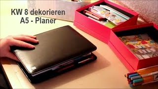 ✏ FILOFAX DEKORIEREN  Woche 8  2015  TimeSystem A5  Sassilee [upl. by Ahsinak175]