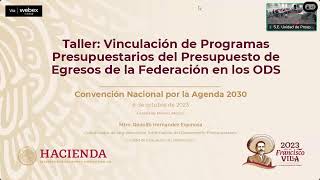 Taller Vinculación de Programas Presupuestarios del PEF en los ODS [upl. by Needan686]