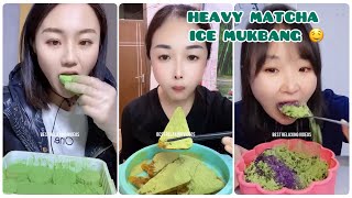 Best matcha green tea powder amp Eating matcha powdered ice amp matcha benefits amp Matcha ice mukbang 4 [upl. by Alleusnoc]