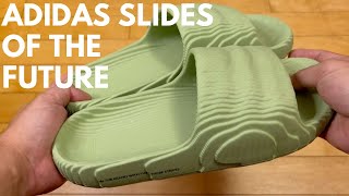 UNBOXING Adilette 22 Slides in Magic Lime  Adidas Best Slide lowheat [upl. by Syla145]