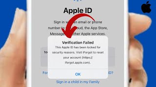 Fix✅ Verification failed this Apple ID has been locked for security reasons visit iforgotapplecom [upl. by Etat272]