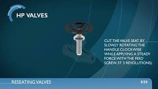 Reseating of HP Valves globe and throttle valves [upl. by Lleihsad732]