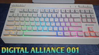 Membrane Keyboard Digital Alliance DA001 Putih Gaming RGB [upl. by Ynamrej]