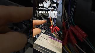 Nissan titan stereo upgrade replacement wiring issue nissantitan nissanarmada doubledin [upl. by Yelbmik]