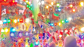 Dyker Heights Christmas Lighting walk through and tour Vlogmas [upl. by Leidba487]