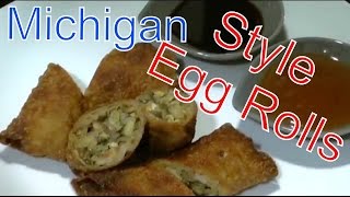 How to cook Detroit style Bean Sprouts Shrimp Egg Rolls Recipe [upl. by Haymo]