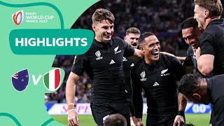 Smith hattrick in 14try blitz  New Zealand v Italy  Rugby World Cup 2023 Highlights [upl. by Decima443]