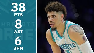 LaMelo Ball CareerHighTying 38 Points vs 76ers  November 10 2024 [upl. by Krenek]