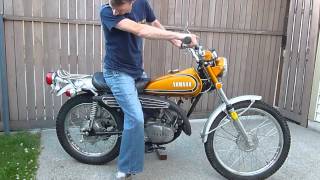 1973 Yamaha CT3 175 Enduro first start up in 30 years [upl. by Ellevehs]