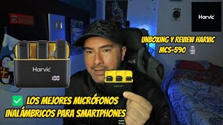 ✅ Los mejores MICRÓFONOS INALÁMBRICOS para SMARTPHONES  Unboxing y Review HARVIC MCS590 🎙️ [upl. by Rempe423]