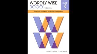 wordly wise 8 lesson 9 vocabulary discussion [upl. by Aksoyn747]