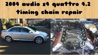 2004 Audi s4 42l Timing Chain Replacement [upl. by Eisiam]