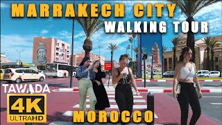 Marrakech city walking journey 4K UHD Morocco [upl. by Cherlyn128]