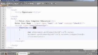 Onkeyup Event For Uppercase and Lowercase in Javascript [upl. by Arorua]