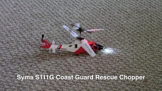 Syma S111G Remote Control Helicopter Flight [upl. by Aihtniroc]