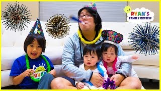 Happy New Year Celebration and Family Singing Songs with Ryans Family Review [upl. by Theurer]