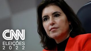 Simone Tebet nega que será candidata a vice em chapa da terceira via  LIVE CNN [upl. by Zerla]