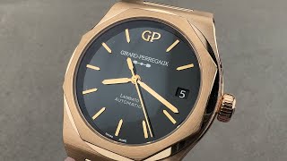 GirardPerregaux Laureato Onyx Dial 810105231181CM GirardPerregaux Watch Review [upl. by Podvin413]