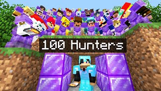 Minecraft Manhunt but its VS 100 Netherite Hunters [upl. by Ellevart]