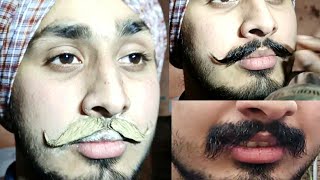 2022 Best Video Mustache Growth Setting How To Mustache Setting Naturally  Sabbi Digpal [upl. by Amaerd475]