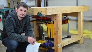 My workbench built from construction grade lumber [upl. by Notsa203]