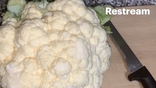 Chopping vegetable Cauliflower Yummy And Healthy Amsr Cutting [upl. by Mossberg]