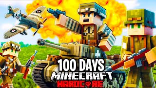 I Survived 100 Days in a WAR in Minecraft Hardcore [upl. by Aluin]