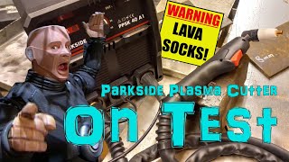 Testing a Budget Plasma Cutter Parkside LIDL Cheap Plasma Cutter With Integrated Compressor PPSK40A1 [upl. by Drarreg]