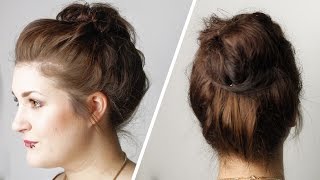 Messybun für feines plattes Haar  Tipps für besseren Halt [upl. by Itirp]