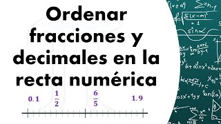 Ordenar fracciones y decimales en la recta numérica Primero de Secundaria [upl. by Attebasile960]