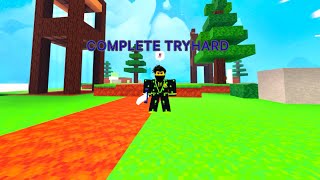 Pro Nyx gameplay in Roblox bedwars mobile… Tryharding…  sweating [upl. by Nyasuh]