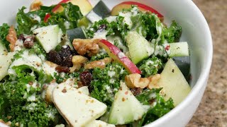 Kale Salad with Homemade Dressing  The Simple Way [upl. by Gae528]