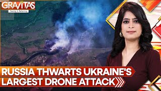 RussiaUkraine war  Russia Repels Largescale Ukrainian Drone Attack on Moscow  Gravitas [upl. by Llerahs]