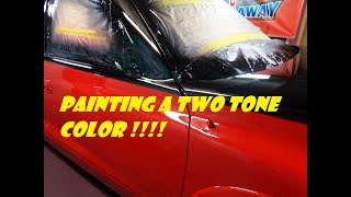 How To Paint a Two Tone Colors On Your Car  Truck with Tamco clear [upl. by Yllrebmik]